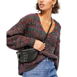 Free People Highland Pullover Sweater Size Small Multicolor Rainbow Knitwear NEW